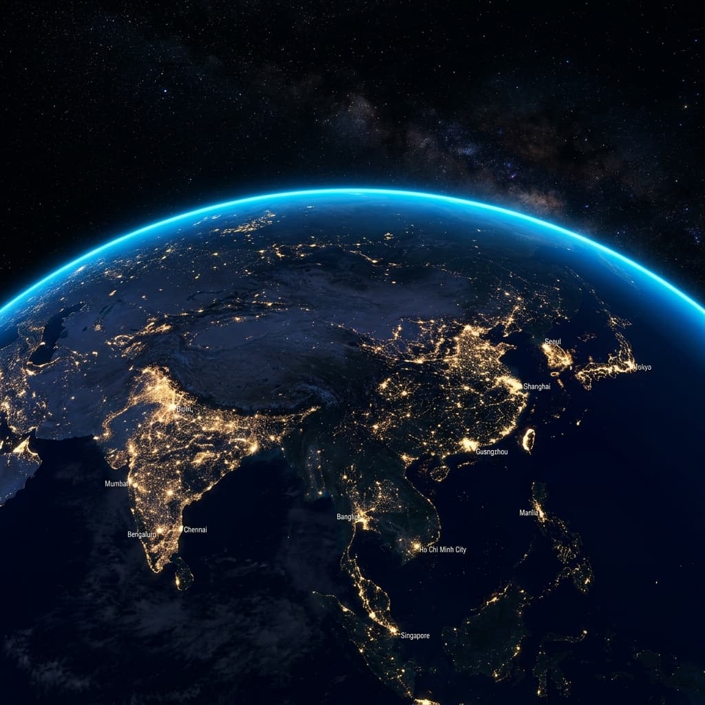 Earth at night – global market visualization