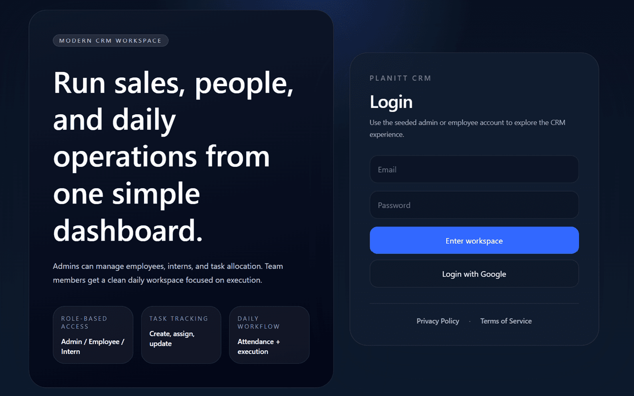 Planitt CRM Website ↗